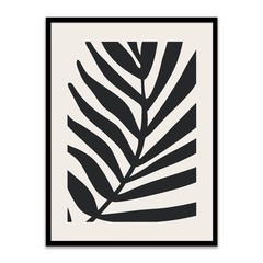 Black Botanical Leaf Wall Art Model-01