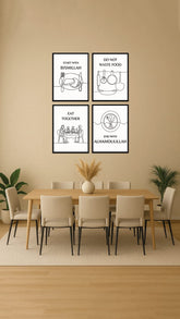 Sunnah For Dining(Islamic Dining Etiquettes) - Set of 4