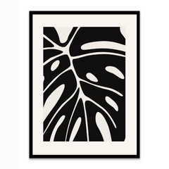 Black Botanical Leaf Wall Art Model-03